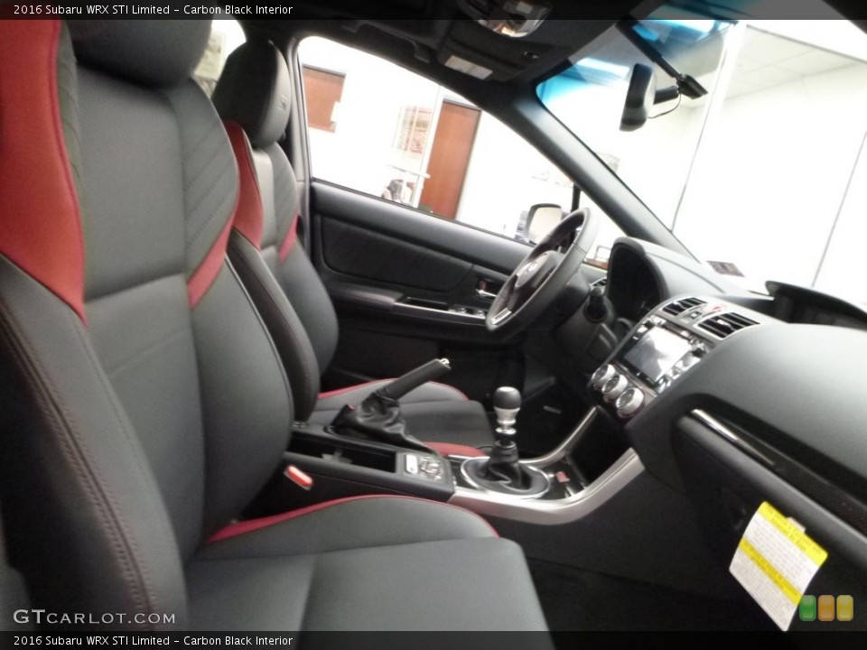 Carbon Black Interior Front Seat For The 2016 Subaru Wrx Sti