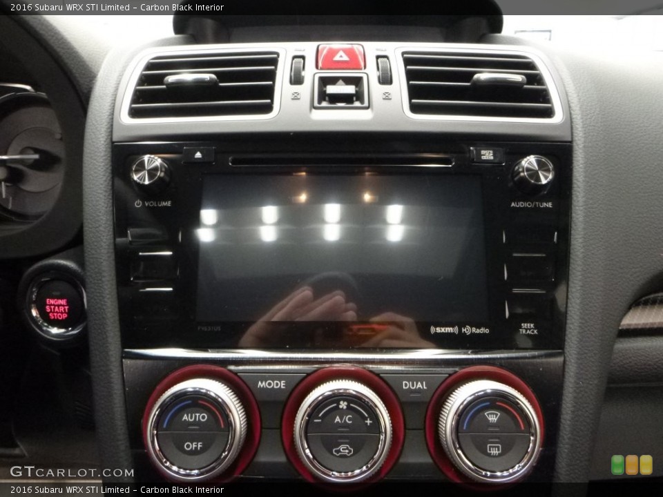 Carbon Black Interior Controls For The 2016 Subaru Wrx Sti