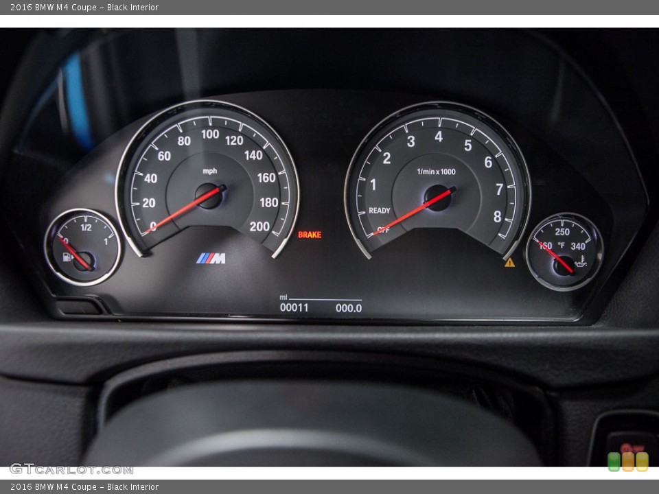 Black Interior Gauges for the 2016 BMW M4 Coupe #109088085