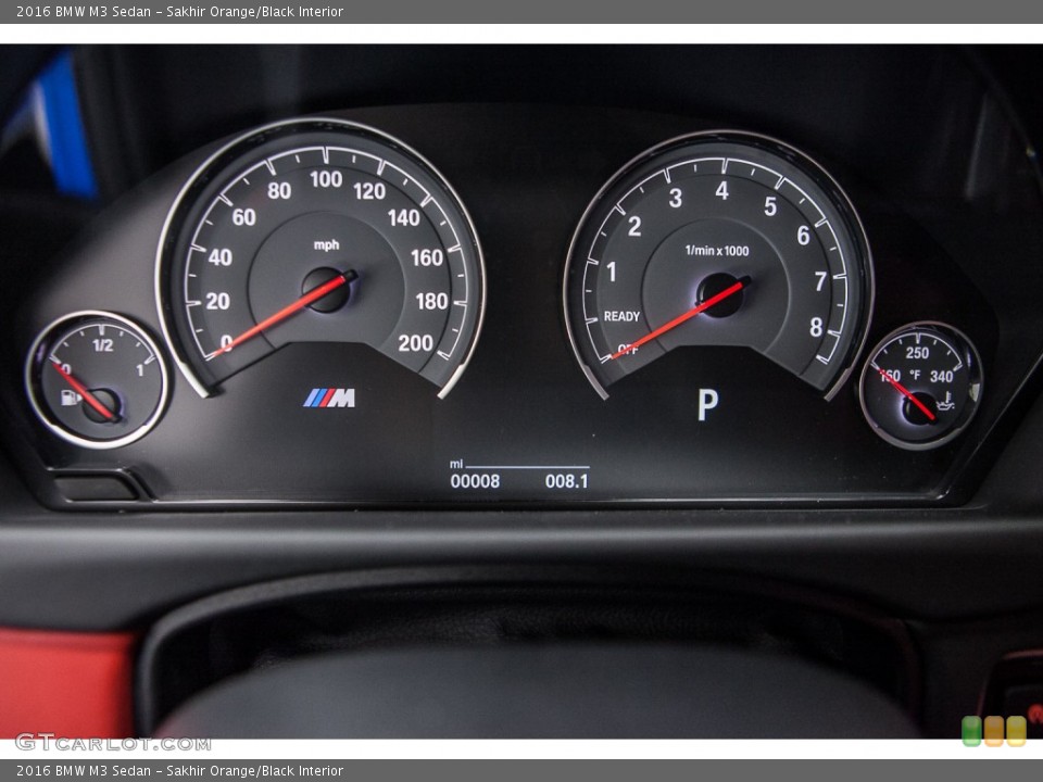 Sakhir Orange/Black Interior Gauges for the 2016 BMW M3 Sedan #109088992