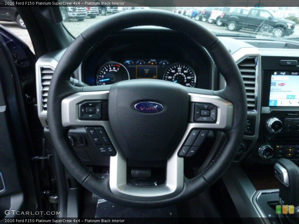 Platinum Black Interior Steering Wheel for the 2016 Ford F150 Platinum SuperCrew 4x4 #109090213