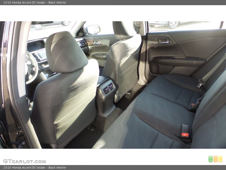 Black Interior Rear Seat for the 2016 Honda Accord EX Sedan #109109476