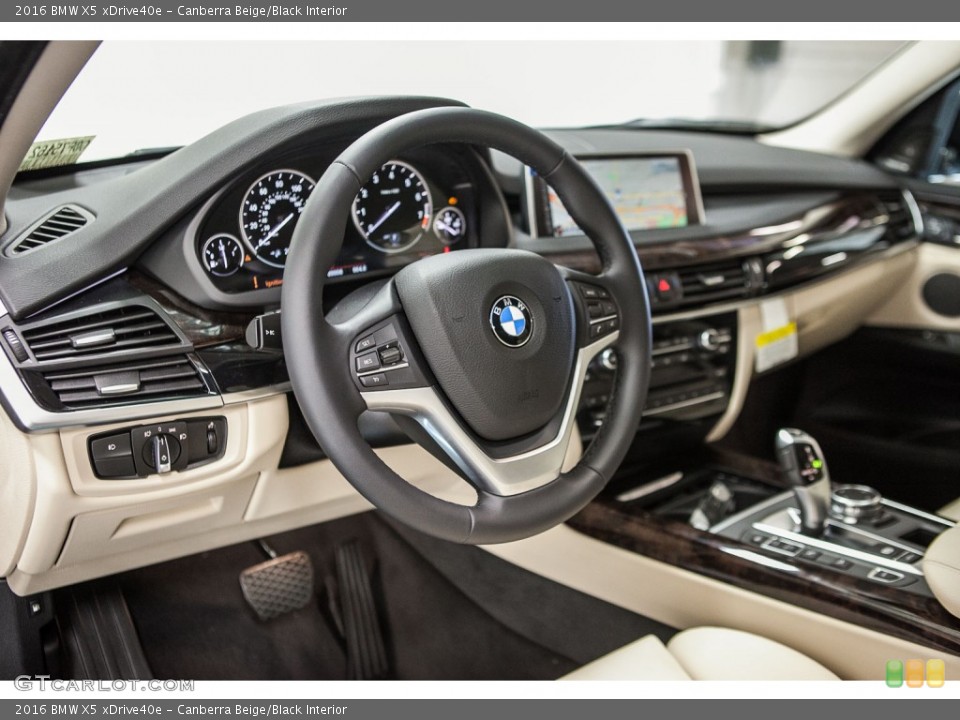 Canberra Beige/Black Interior Prime Interior for the 2016 BMW X5 xDrive40e #109111912