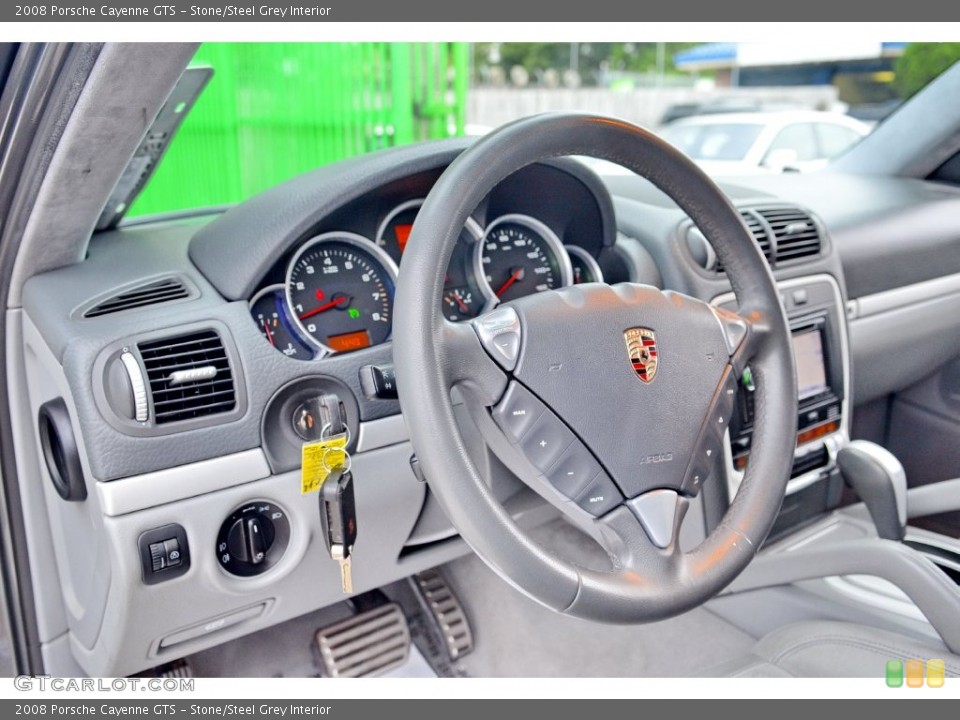 Stone/Steel Grey Interior Steering Wheel for the 2008 Porsche Cayenne GTS #109132287