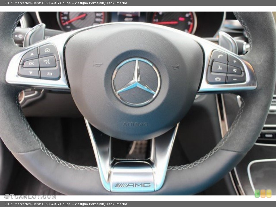 designo Porcelain/Black Interior Controls for the 2015 Mercedes-Benz C 63 AMG Coupe #109133760