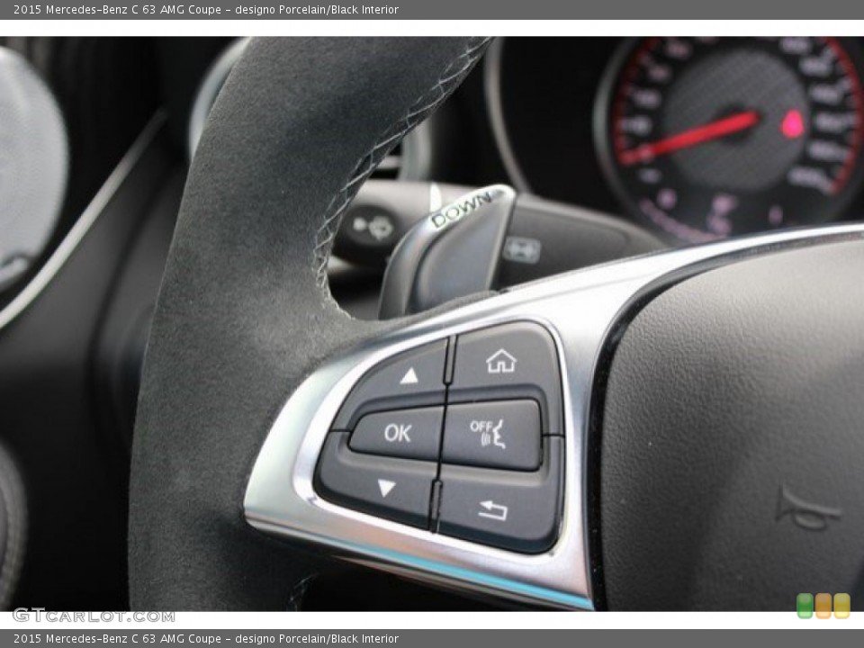designo Porcelain/Black Interior Controls for the 2015 Mercedes-Benz C 63 AMG Coupe #109133781
