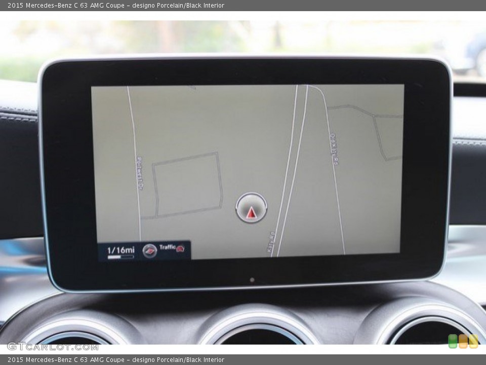 designo Porcelain/Black Interior Navigation for the 2015 Mercedes-Benz C 63 AMG Coupe #109133913