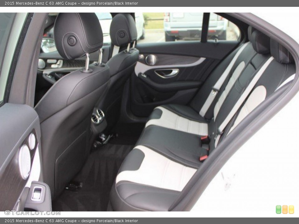 designo Porcelain/Black Interior Rear Seat for the 2015 Mercedes-Benz C 63 AMG Coupe #109134459