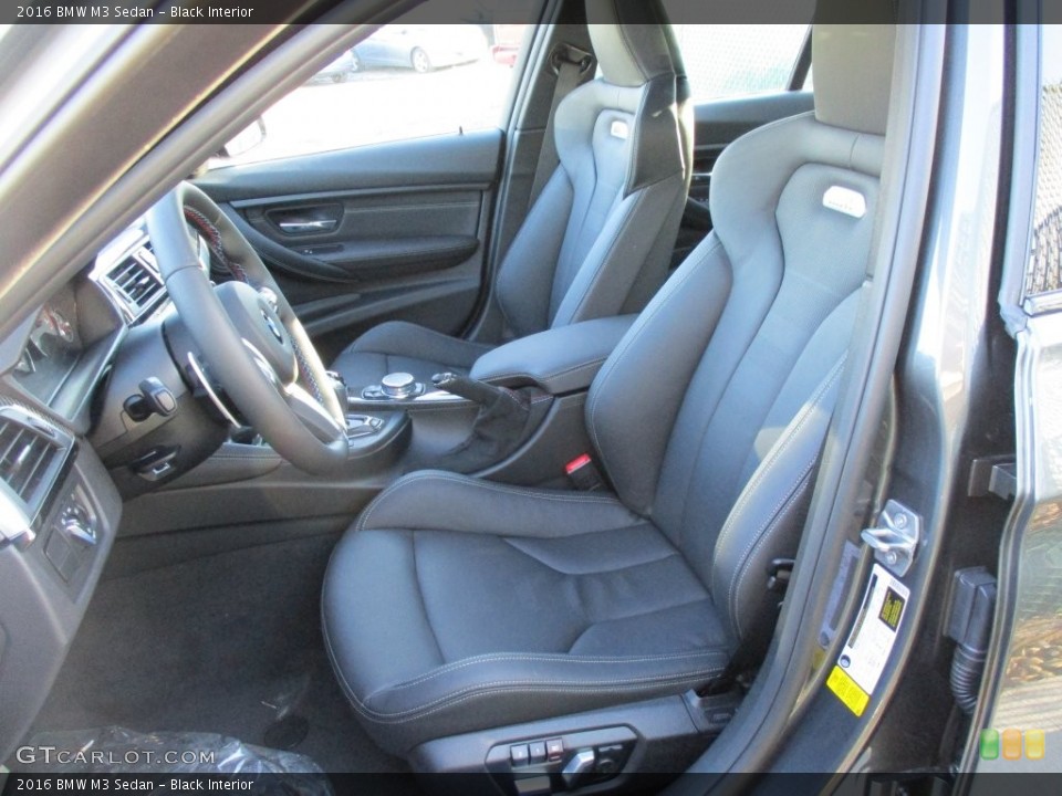 Black Interior Front Seat for the 2016 BMW M3 Sedan #109154641