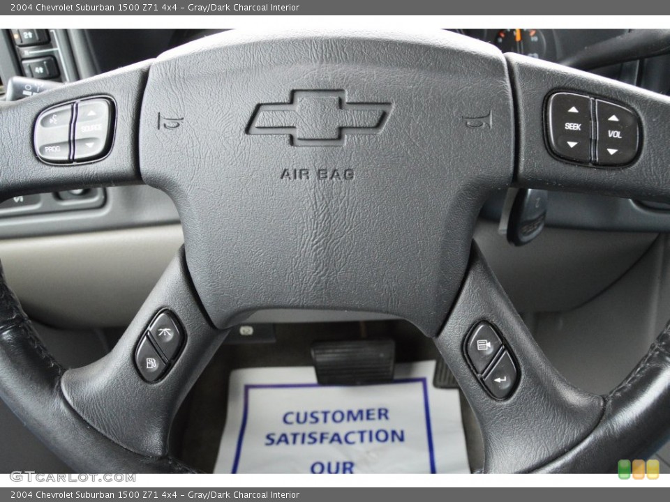 Gray/Dark Charcoal Interior Steering Wheel for the 2004 Chevrolet Suburban 1500 Z71 4x4 #109169851