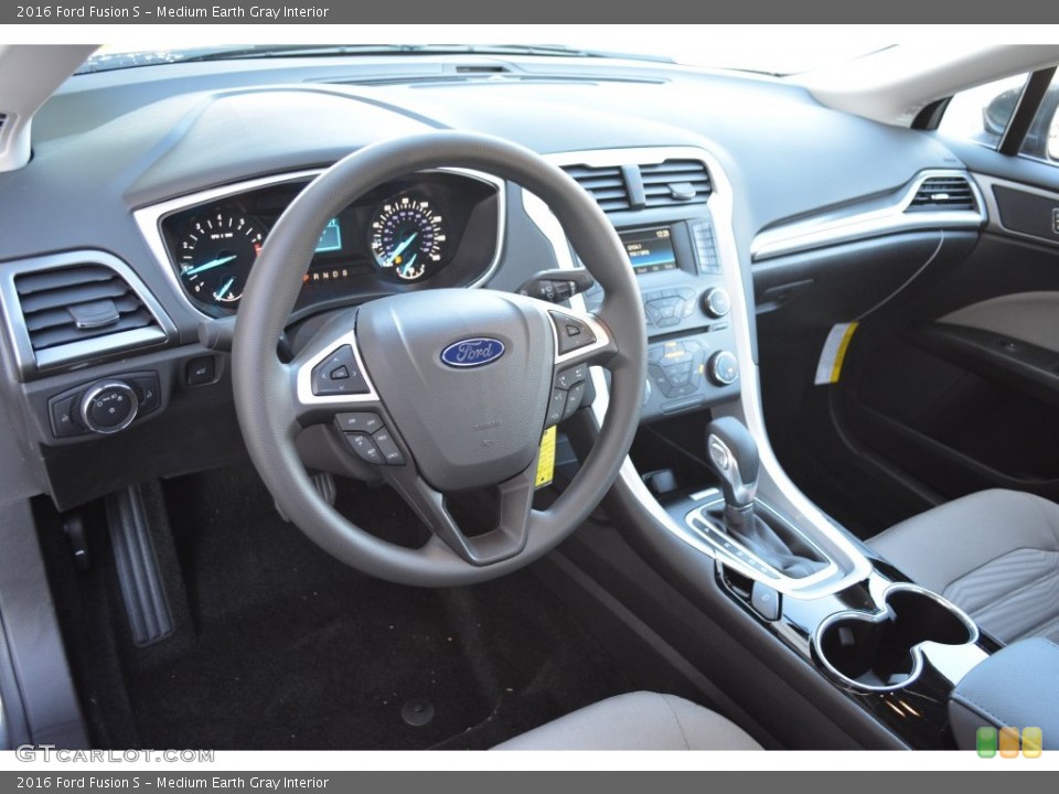 Medium Earth Gray Interior Prime Interior for the 2016 Ford Fusion S #109174141