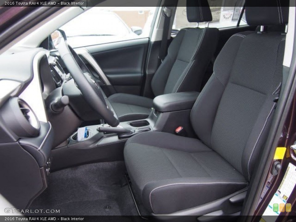Black Interior Front Seat for the 2016 Toyota RAV4 XLE AWD #109193109