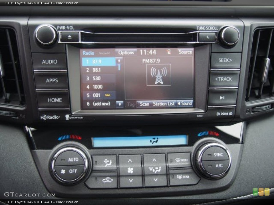Black Interior Controls for the 2016 Toyota RAV4 XLE AWD #109193167