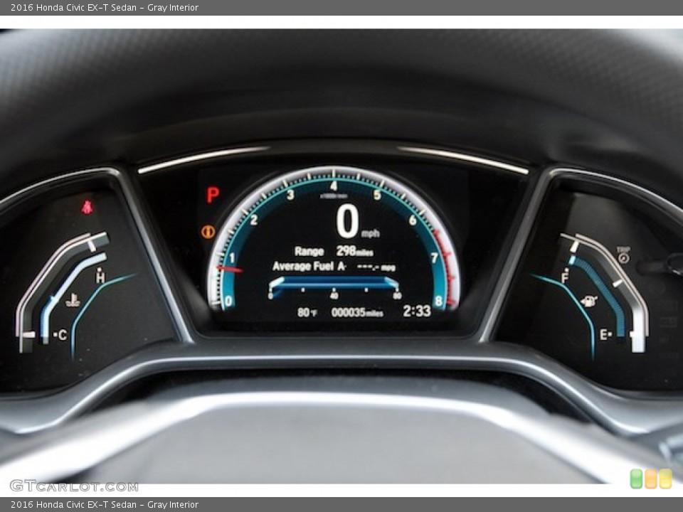 Gray Interior Gauges for the 2016 Honda Civic EX-T Sedan #109209555