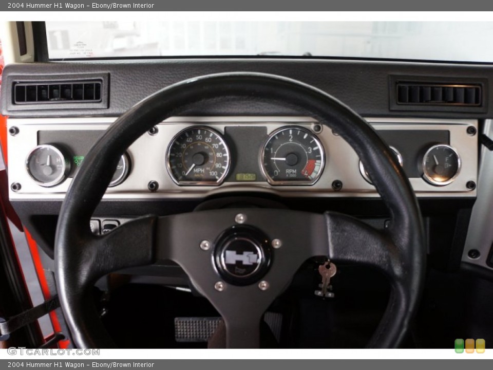 Ebony/Brown Interior Steering Wheel for the 2004 Hummer H1 Wagon #109222105