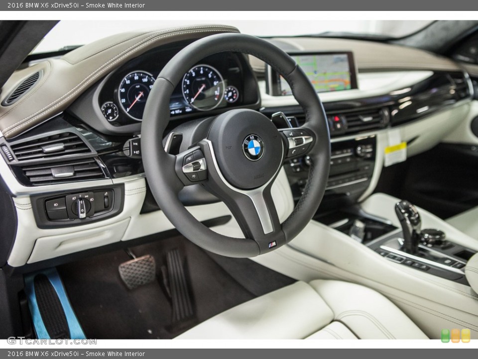 Smoke White 2016 BMW X6 Interiors