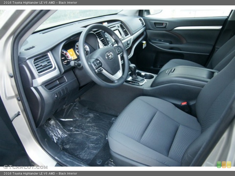 Black Interior Prime Interior for the 2016 Toyota Highlander LE V6 AWD #109241973
