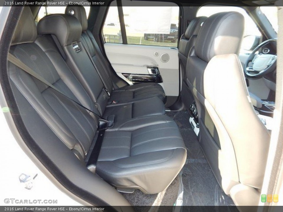 Ebony/Cirrus Interior Rear Seat for the 2016 Land Rover Range Rover HSE #109242858