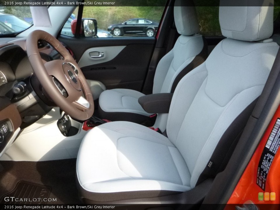 Bark Brown/Ski Grey Interior Front Seat for the 2016 Jeep Renegade Latitude 4x4 #109244232