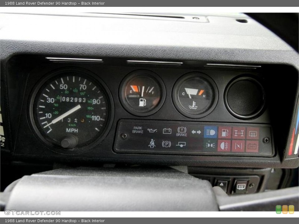 Black Interior Gauges for the 1988 Land Rover Defender 90 Hardtop #109247865