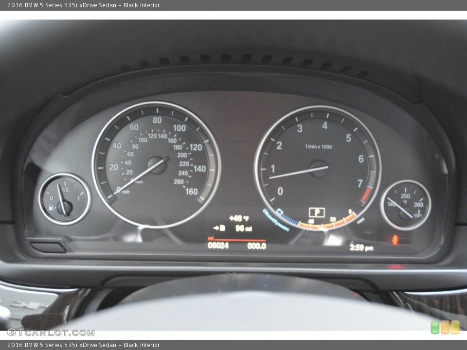 Black Interior Gauges for the 2016 BMW 5 Series 535i xDrive Sedan #109255173