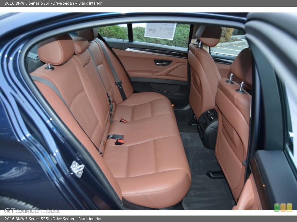 Black Interior Rear Seat for the 2016 BMW 5 Series 535i xDrive Sedan #109255251
