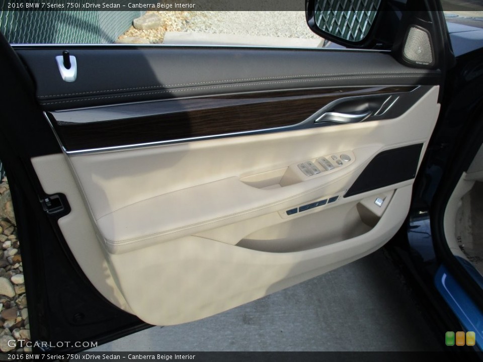 Canberra Beige Interior Door Panel for the 2016 BMW 7 Series 750i xDrive Sedan #109280773