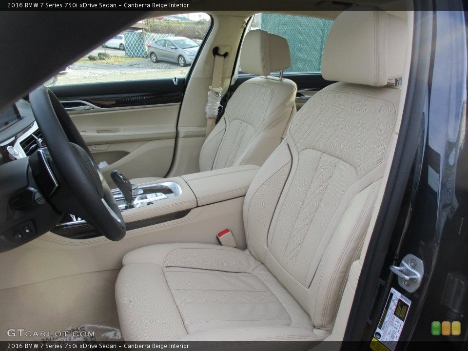 Canberra Beige Interior Front Seat for the 2016 BMW 7 Series 750i xDrive Sedan #109280830