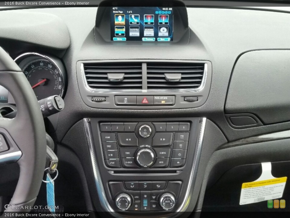 Ebony Interior Controls for the 2016 Buick Encore Convenience #109287517