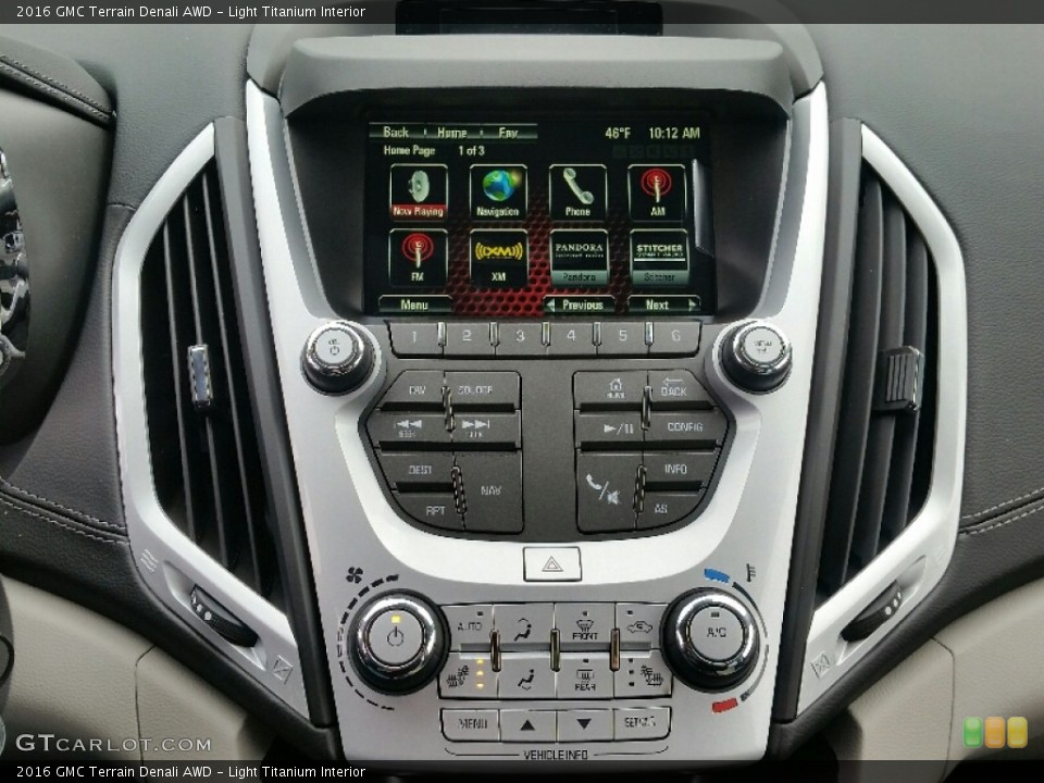 Light Titanium Interior Controls for the 2016 GMC Terrain Denali AWD #109289688