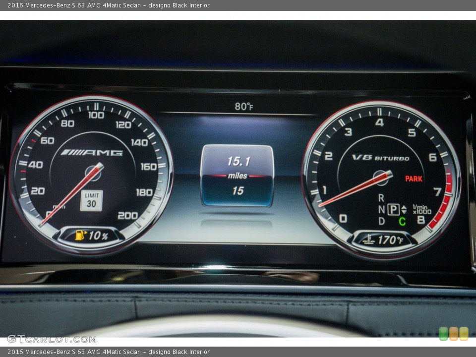 designo Black Interior Gauges for the 2016 Mercedes-Benz S 63 AMG 4Matic Sedan #109290337