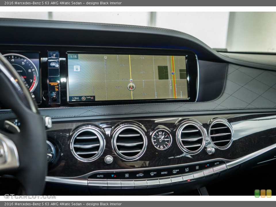 designo Black Interior Navigation for the 2016 Mercedes-Benz S 63 AMG 4Matic Sedan #109290358