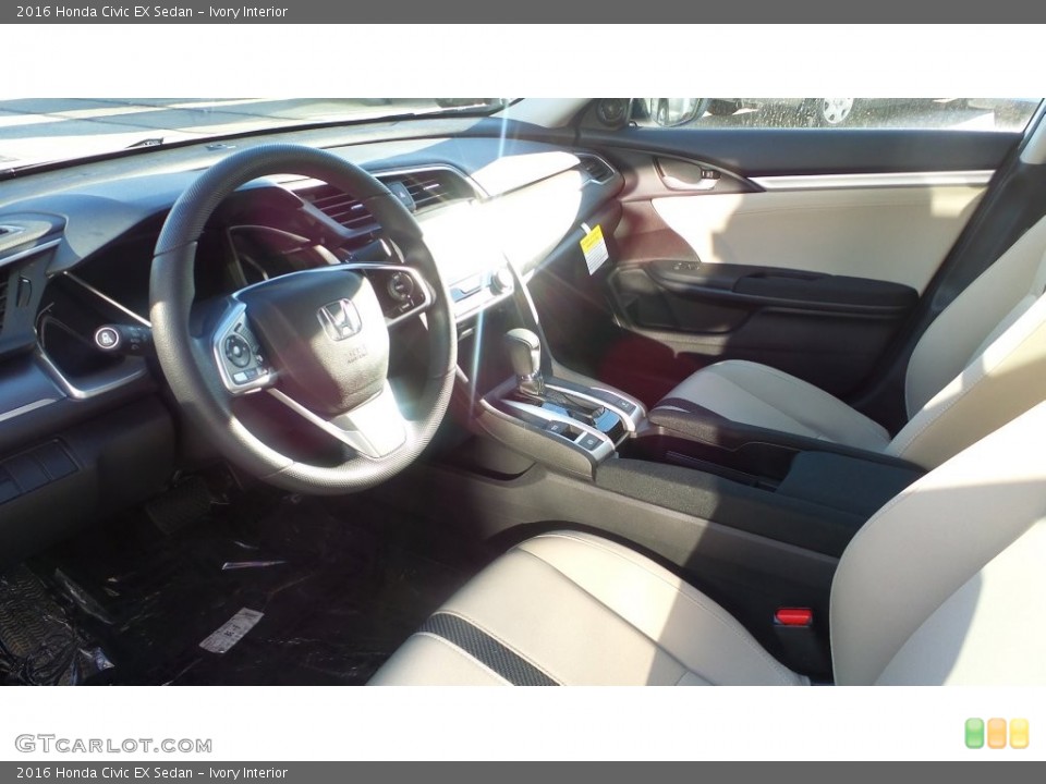 Ivory Interior Prime Interior for the 2016 Honda Civic EX Sedan #109292851