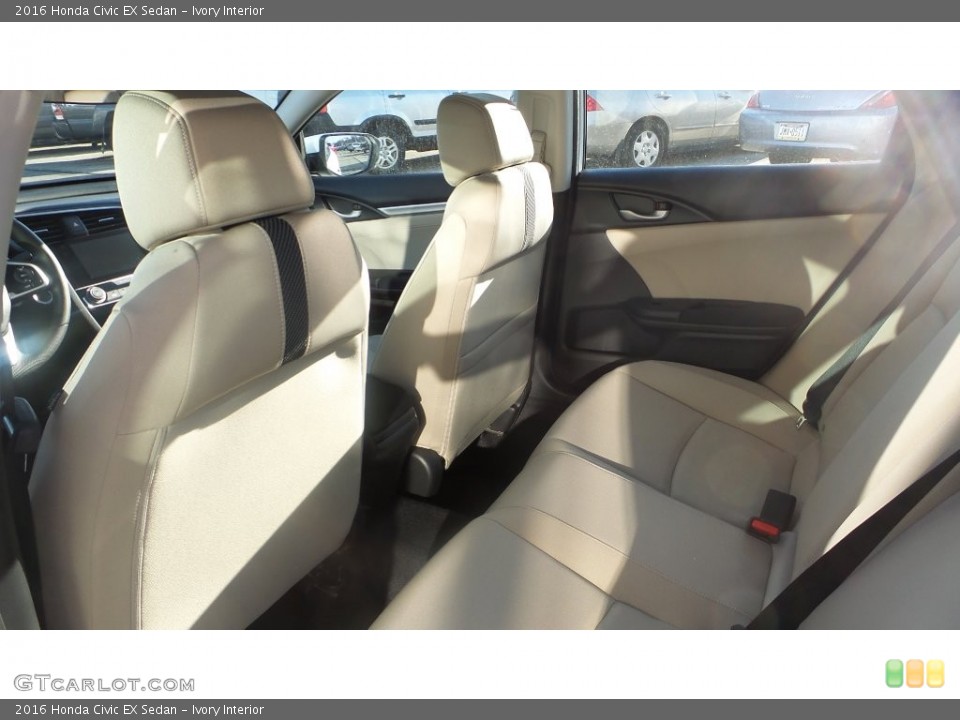 Ivory Interior Rear Seat for the 2016 Honda Civic EX Sedan #109292890