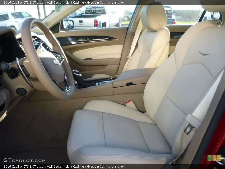 Light Cashmere/Medium Cashmere Interior Front Seat for the 2016 Cadillac CTS 2.0T Luxury AWD Sedan #109296877
