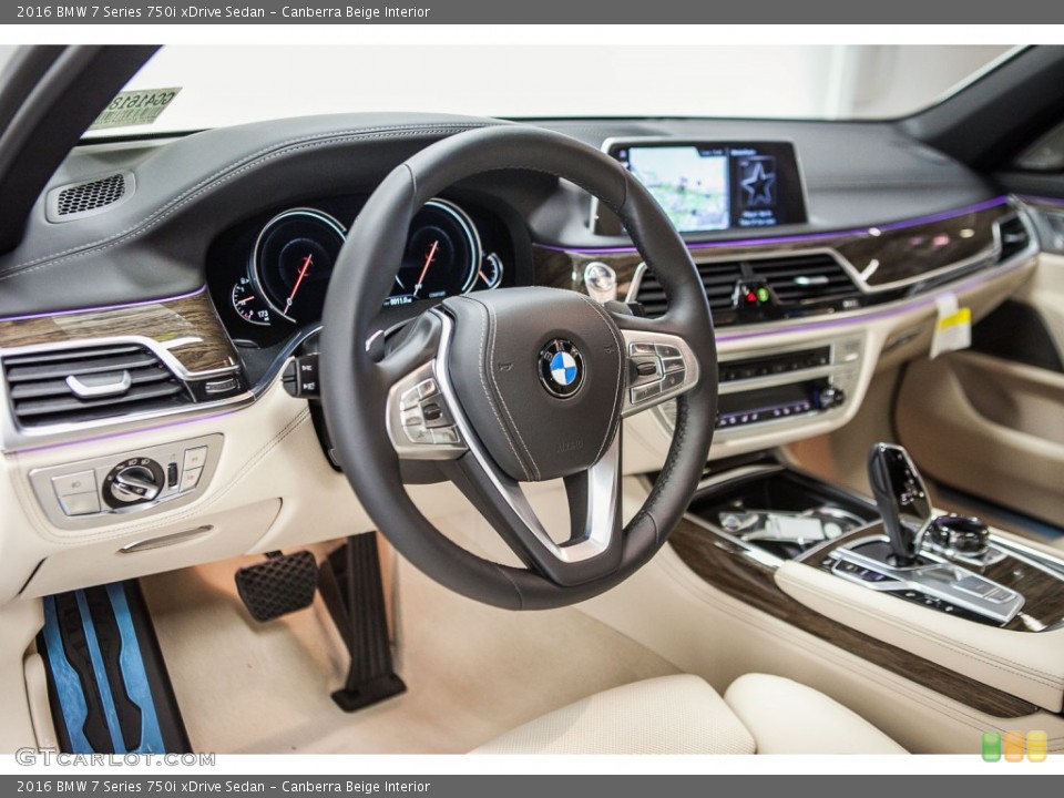 Canberra Beige Interior Prime Interior for the 2016 BMW 7 Series 750i xDrive Sedan #109299994
