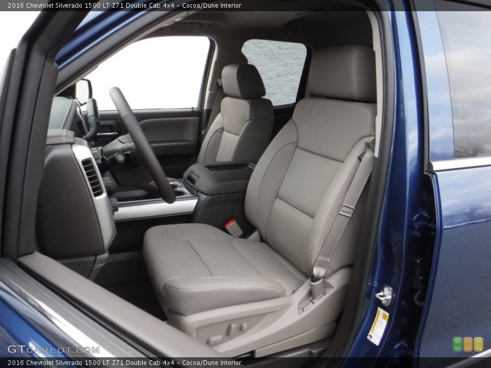 Cocoa/Dune Interior Front Seat for the 2016 Chevrolet Silverado 1500 LT Z71 Double Cab 4x4 #109303411