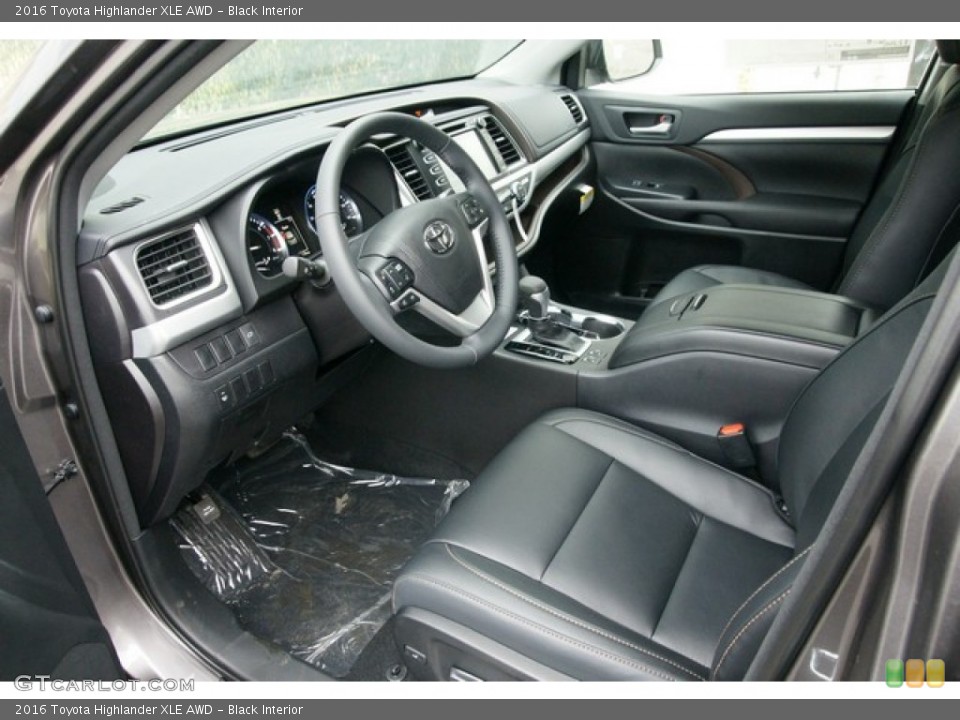 Black Interior Prime Interior for the 2016 Toyota Highlander XLE AWD #109307366