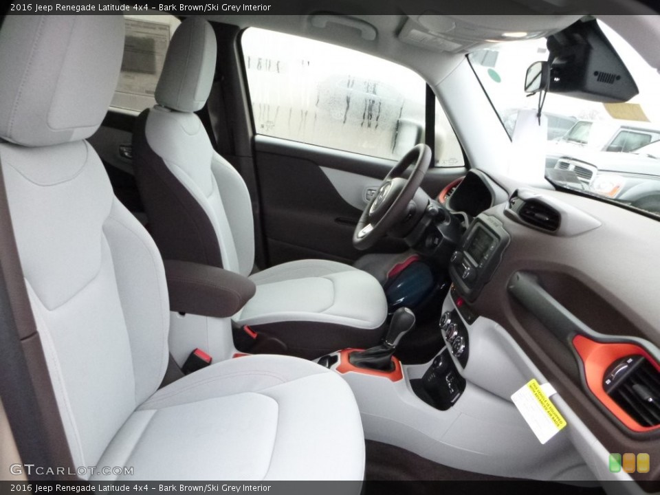 Bark Brown/Ski Grey Interior Front Seat for the 2016 Jeep Renegade Latitude 4x4 #109314632