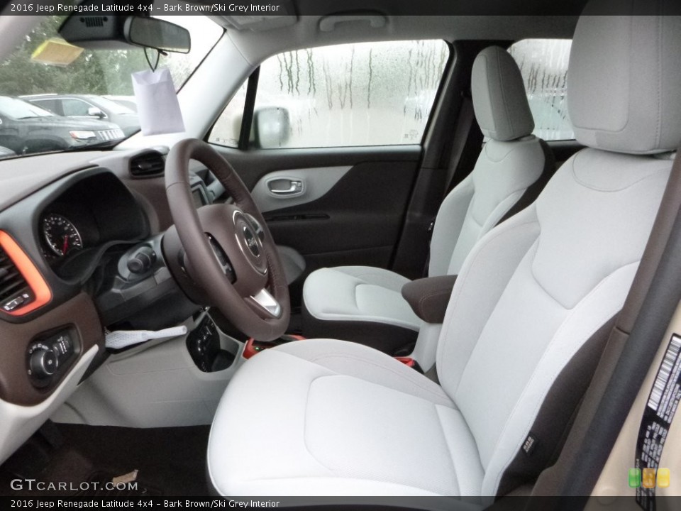 Bark Brown/Ski Grey Interior Front Seat for the 2016 Jeep Renegade Latitude 4x4 #109314731