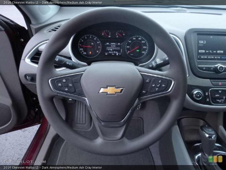 Dark Atmosphere/Medium Ash Gray Interior Steering Wheel for the 2016 Chevrolet Malibu LS #109342742