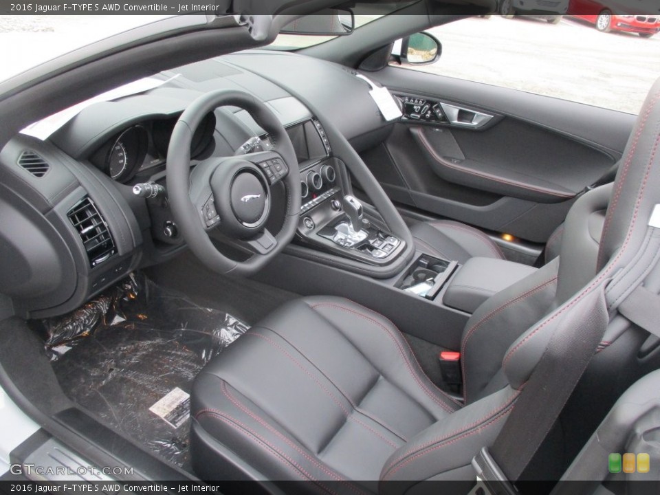Jet Interior Prime Interior for the 2016 Jaguar F-TYPE S AWD Convertible #109343093