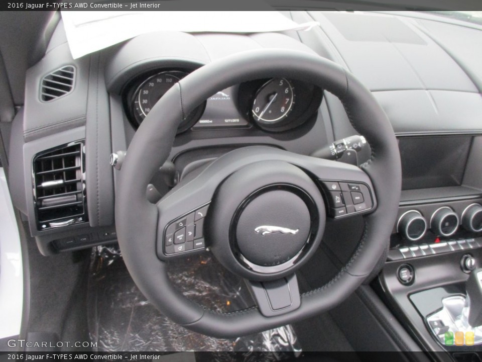 Jet Interior Steering Wheel for the 2016 Jaguar F-TYPE S AWD Convertible #109343117