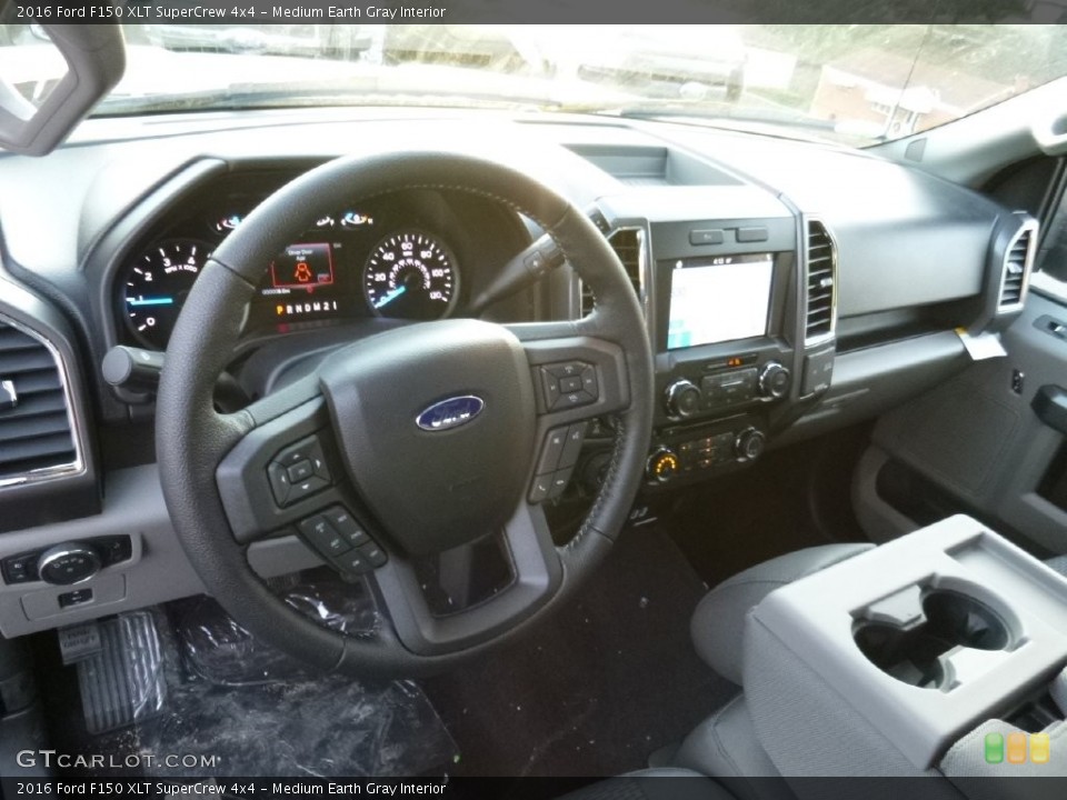 Medium Earth Gray Interior Prime Interior for the 2016 Ford F150 XLT SuperCrew 4x4 #109346234