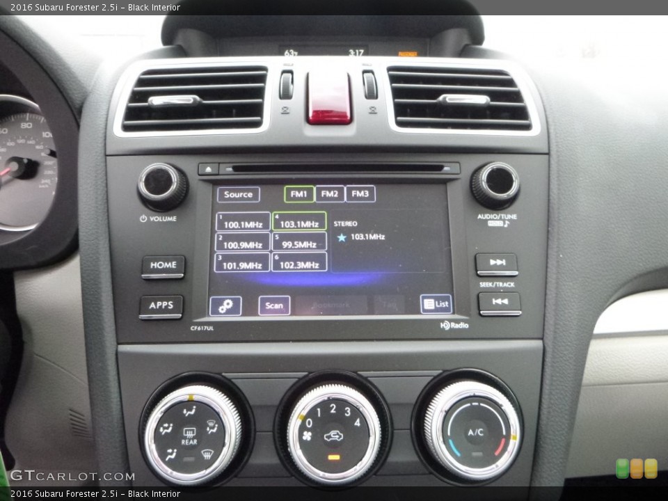 Black Interior Controls for the 2016 Subaru Forester 2.5i #109380927
