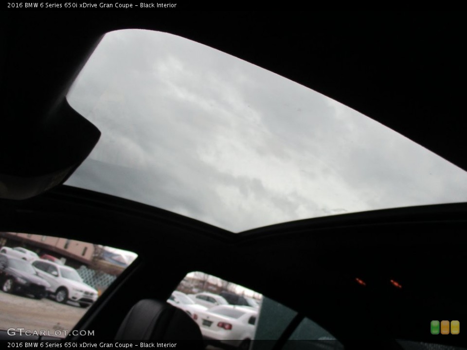Black Interior Sunroof for the 2016 BMW 6 Series 650i xDrive Gran Coupe #109395019