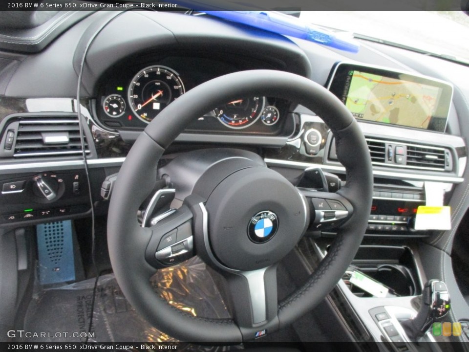 Black Interior Steering Wheel for the 2016 BMW 6 Series 650i xDrive Gran Coupe #109395082