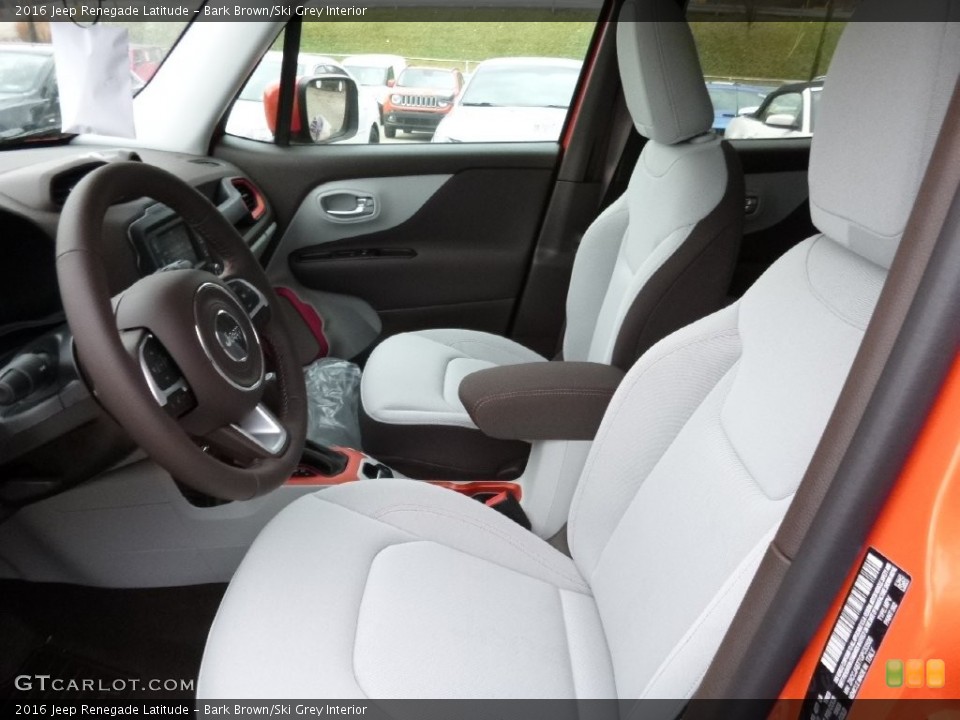 Bark Brown/Ski Grey Interior Front Seat for the 2016 Jeep Renegade Latitude #109399723