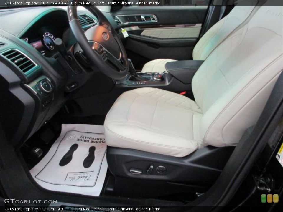 Platinum Medium Soft Ceramic Nirvana Leather Interior Front Seat for the 2016 Ford Explorer Platinum 4WD #109404373
