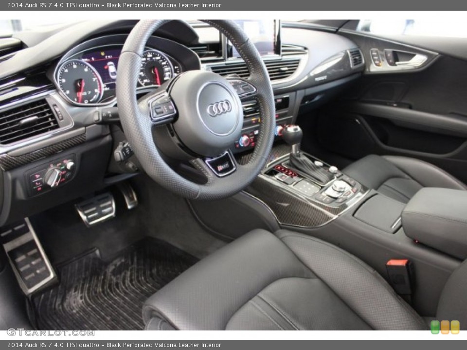 Black Perforated Valcona Leather Interior Prime Interior for the 2014 Audi RS 7 4.0 TFSI quattro #109405326